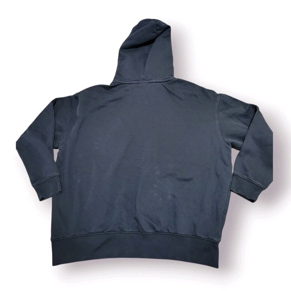 Nike Men's Black center check Pullover Hoodie Med Regular Hooded Pockets Logo - Picture 11 of 12